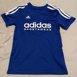 Adidas Sportswear Blue Kids Jersey Shirt Size 6